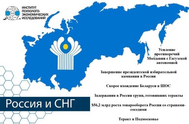 Геополитический пазл по Российской Федерации и СНГ за прошлую неделю
